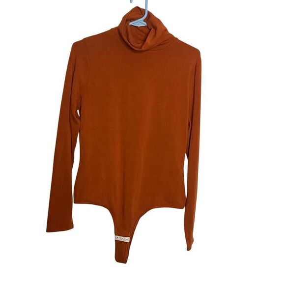 Madewell Turtleneck Bodysuit in Maple Glow Size XL - Picture 1 of 4